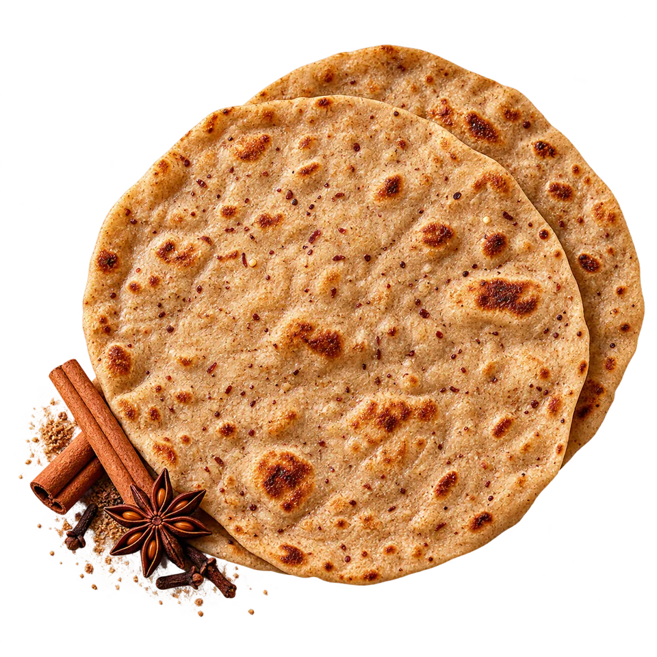 Pumpkin Spice roti concept with cinnamon and warm spices